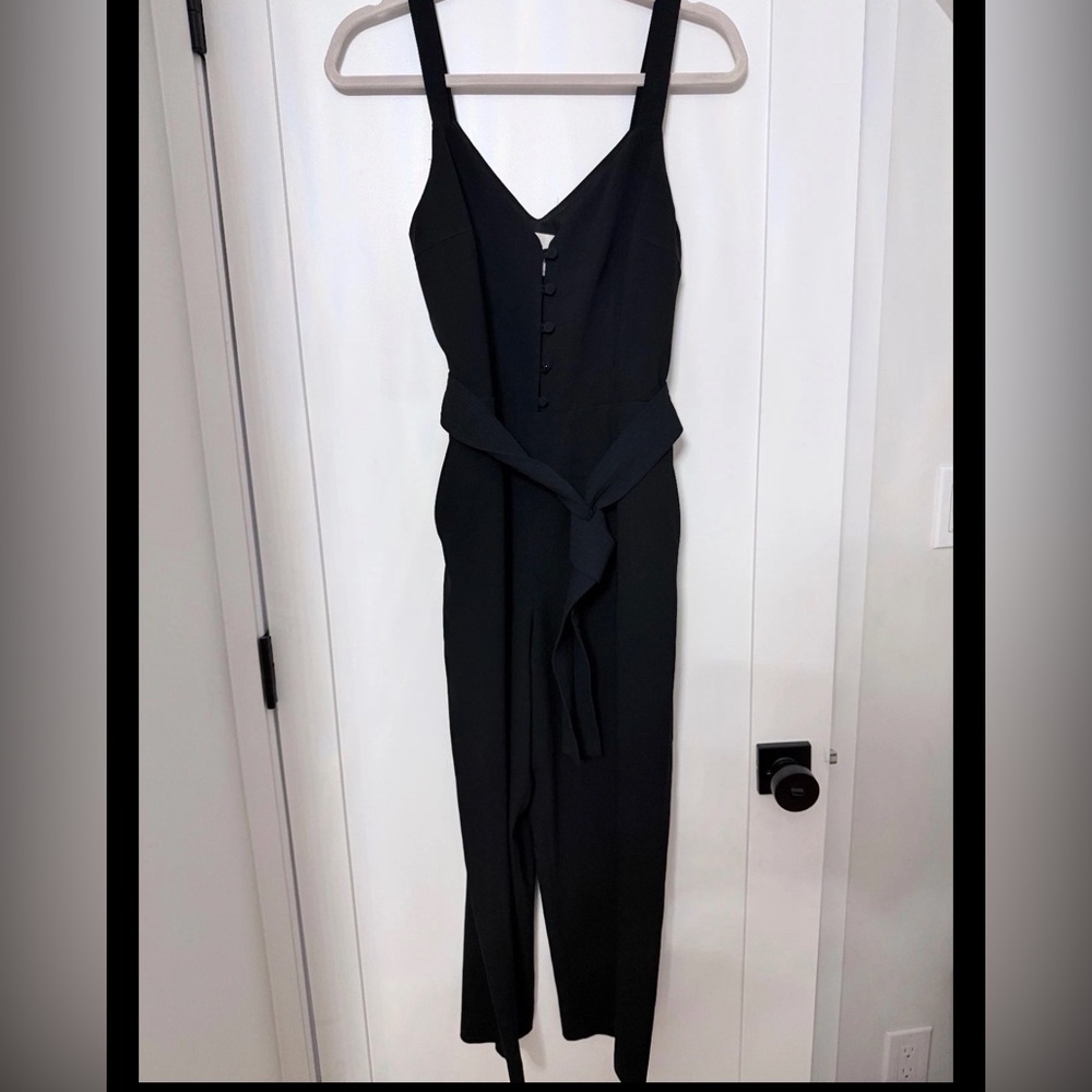 Aritzia Little Moon Petunia Jumpsuit Women's Black Size 4 Classic open back - Picture 5 of 13